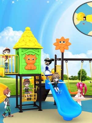 เครื่องเล่นสนาม ชุด วัวน้อยกับดอกไม้แสนสวย สไลเดอร์สระน้ำ กระดานลื่น,สนามเด็กเล่น ,สไลเดอร์,ของเล่นเสริมพัฒนาการ,เครื่องเล่นสนามกลางแจ้ง, playground,พร้อมส่ง