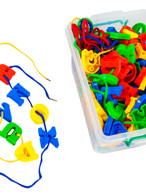 ชุดร้อยเชือก A - Z ,ของเล่นเสริมพัฒนาการ, ของเล่น,สื่อการสอนปฐมวัย