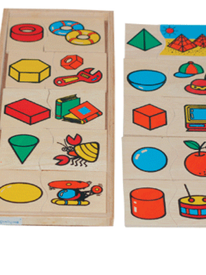 เกมจับคู่ภาพกับรูปทรง , ของเล่นไม้, ของเล่นเสริมพัฒนาการ, ของเล่นเด็กอนุบาล,สื่อการสอนเด็กอนุบาล