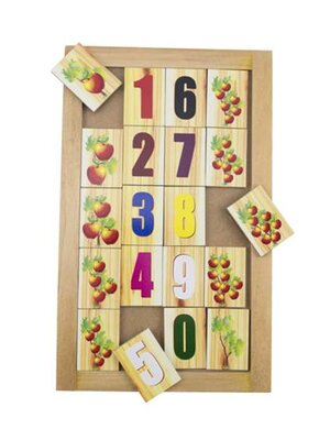 ชุดถาดไม้จับคู่ตัวเลขกับจำนวนผลไม้ 20 ชิ้น สื่อการสอนอนุบาล,ปฐมวัย,ของเล่นเสริมพัฒนาการ, ของเล่นเสริมทักษะ