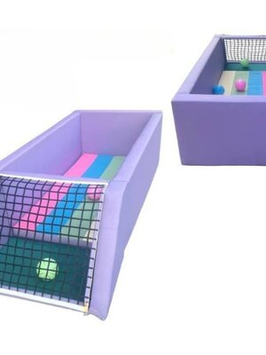 คอกกั้นเด็ก มีโกลฟุตบอล, คอกกั้นเด็ก,เตียงเด็ก,เบาะหนังนุ่มนิ่ม softplay, indoor playground kidszone ,สวนสนุกในร่ม ,รับสั่งทำบ่อบอล เตียงเด็กตามขนาด ขนาด 1.17 เมตร สูง 60 ซม.