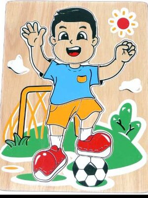 จิ๊กซอ ภาพตัดต่อเด็กชาย (เล็ก) , ของเล่นไม้, ของเล่นเสริมพัฒนาการ, ของเล่นเด็กอนุบาล, สื่อการสอนเด็กอนุบาล