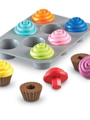 ชุดจับคู่รูปทรงกับคัพเค้กแสนอร่อย สื่อการสอนอนุบาล,ปฐมวัย,ของเล่นเสริมพัฒนาการ, ของเล่นเสริมทักษะ