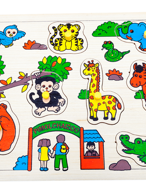 ภาพตัดต่อ สวนสัตว์ , ของเล่นไม้, ของเล่นเสริมพัฒนาการ, ของเล่นเด็กอนุบาล, สื่อการสอนเด็กอนุบาล