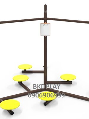 บริหารข้อสะโพก (แบบยืนบิดเอว 6 ที่) เครื่องออกกำลังกาย, กลางแจ้ง, ลานกีฬา, อเนกประสงค์, สนามกีฬา