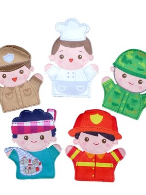 1321 หุ่นมือ บุคคลอาชีพต่างๆ ชุด 1 ของเล่นเสริมพัฒนาการ ,ของเล่นเสริมทักษะ,ของเล่นเด็ก, สื่อการสอนอนุบาล