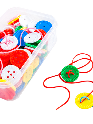 ชุดร้อยกระดุมเล็ก ,ของเล่นเสริมพัฒนาการ, ของเล่น,สื่อการสอนปฐมวัย