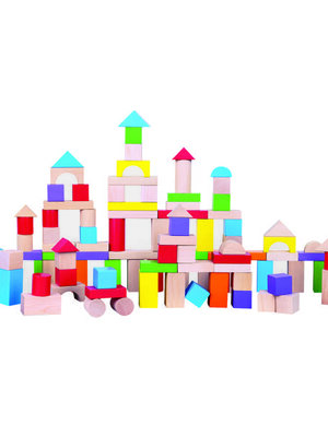 ชุดบล็อกไม้ 7 สี 100 ชิ้น, ของเล่นเสริมพัฒนาการ ,ของเล่นเสริมทักษะ,ของเล่นเด็ก, สื่อการสอนอนุบาล