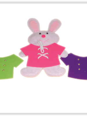 1350 ชุดหัดร้อยเชือก กระต่ายแต่งตัว ของเล่นเสริมพัฒนาการ ,ของเล่นเสริมทักษะ,ของเล่นเด็ก, สื่อการสอนอนุบาล