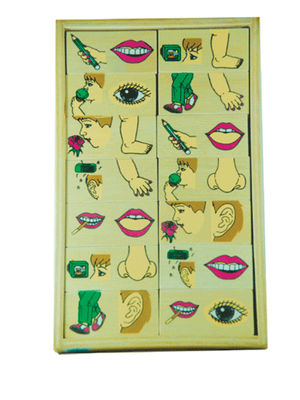 โดมิโนอวัยวะ , ของเล่นไม้, ของเล่นเสริมพัฒนาการ, ของเล่นเด็กอนุบาล, สื่อการสอนเด็กอนุบาล