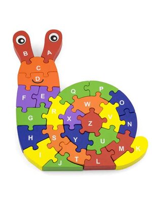 ชุดจิ๊กซอว์อักษรภาษาอังกฤษหอยทาก 3 มิติหลากสี,ของเล่นเสริมพัฒนาการ ,ของเล่นเสริมทักษะ,ของเล่นเด็ก, สื่อการสอนอนุบาล