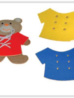 1349 ชุดหัดร้อยเชือก ลูกหมีแต่งตัว ของเล่นเสริมพัฒนาการ ,ของเล่นเสริมทักษะ,ของเล่นเด็ก, สื่อการสอนอนุบาล