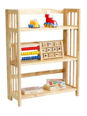 ชั้นวางสิ่งของอเนกประสงค์ 3 ชั้น , เฟอร์นิเจอร์ , เฟอร์นิเจอร์ไม้ , เฟอร์นิเจอร์เด็ก ,ชั้นวางหนังสือ , ชั้นไม้ ขนาด 70x30x70 ซม.