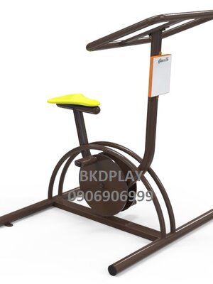 เครื่องออกกำลังกาย กลางแจ้ง ชุดอุปกรณ์ บริหารข้อเข่า ขา แบบจักรยาน ล้อเหล็ก นั่งตรง ลานกีฬา อเนกประสงค์ สนามกีฬา