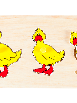 สัตว์เรียงขนาด เป็ด , ของเล่นไม้, ของเล่นเสริมพัฒนาการ, ของเล่นเด็กอนุบาล, สื่อการสอนเด็กอนุบาล