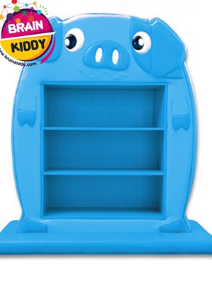 ชั้นวางหมูสีฟ้า เฟอร์นิเจอร์เด็ก ,ชั้นวางของไม้,ตู้ไม้, ชั้นวางของเด็ก, โรงเรียนอนุบาล, เนอสเซอรี่, ห้องเด็กเล่น, kidszone พร้อมส่ง