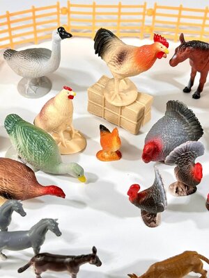 โมเดลฟาร์มสัตว์, ของเล่นสัตว์เลี้ยง, สัตว์พลาสติก, สื่อการสอนปฐมวัย, ของเล่นเด็กอนุบาล, พร้อมส่ง