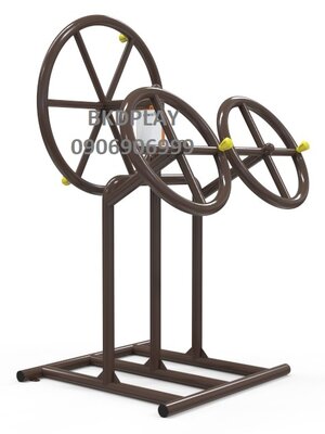 บริหารแขน-หัวไหล่-ยืดเส้น (แบบหมุนวงล้อผสม)เครื่องออกกำลังกาย, กลางแจ้ง, ลานกีฬา, อเนกประสงค์, สนามกีฬา