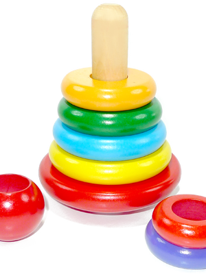 เจดีย์สลับสี(ใหญ่) , ของเล่นไม้, ของเล่นเสริมพัฒนาการ, ของเล่น,สื่อการสอนปฐมวัย