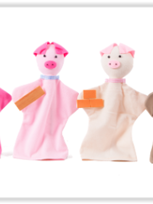 1363 หุ่นมือ ชุดลูกหมู 3 ตัว ของเล่นเสริมพัฒนาการ ,ของเล่นเสริมทักษะ,ของเล่นเด็ก, สื่อการสอนอนุบาล