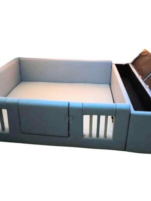 คอกกั้น มีช่องเก็บของ ชุดB, คอกกั้นเด็ก,เตียงเด็ก,เบาะหนังนุ่มนิ่ม softplay, indoor playground kidszone ,สวนสนุกในร่ม ,รับสั่งทำบ่อบอล เตียงเด็กตามขนาด ขนาด 5-6x6.5 ฟุต