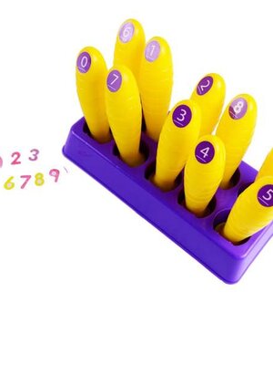 ชุดตราปั๊มตัวเลข 1-10, ตรายาง ,ตราปั๊ม ,สื่อการสอน, พร้อมส่ง