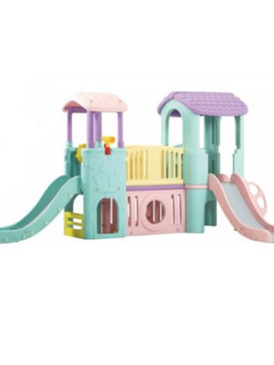บ้านน้อยคุณหนู2ชั้น ,บ้านสไลเดอร์, สไลเดอร์พร้อมปีนป่าย, บ้านสไลเดอร์ของเล่น, บ้านน้อยสองชั้น ,กระดานลื่นบ้านมีสไลเดอร์ ,เครื่องเล่นสนามกลางแจ้ง-ในร่ม ขนาด 225X410X175 เซนติเมตร