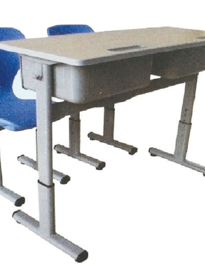 โต๊ะเรียนคู่ เก้าอี้ ปรับระดับ พร้อมเก้าอี้ โต๊ะนักเรียนอนุบาล พรีออเดอร์ 40 วัน คิดค่าส่งตามจริง ขนาด 45x120x66-78 cm.