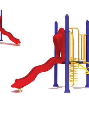 ชุดสไลเดอร์เดี่ยวd ชุดหอสไลด์ 80 เครื่องเล่นสนามกลางแจ้ง,เครื่องเล่นสนามแบบเหล็ก,สไลเดอร์,ครุภัณฑ์สนามเด็กเล่น,งบสพฐ,สินค้าผลิตในไทย ขนาด 200 x 280 x 230 ซม.
