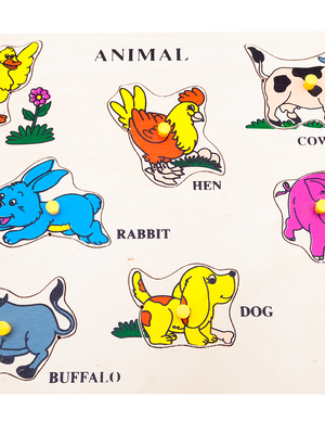 ภาพตัดต่อ สัตว์เลี้ยงภาษาอังกฤษ , ของเล่นไม้, ของเล่นเสริมพัฒนาการ, ของเล่นเด็กอนุบาล, สื่อการสอนเด็กอนุบาล