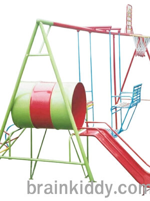 ชุดรวมถังลอดกระดานลื่น, เครื่องเล่นสนามกลางแจ้ง , เครื่องเล่นสนามแบบเหล็ก,ชิงช้า,สไลเดอร์,โยกเยกเหล็ก, ม้าหมุน, OutdoorPlayground, ราคาโรงงาน ขนาด150x280x180 ซม.