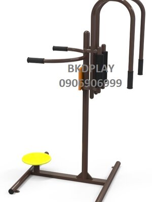 บริหารเอว-แผ่นหลัง (แบบยืนบิดเอวนวดหลัง)เครื่องออกกำลังกาย, กลางแจ้ง, ลานกีฬา, อเนกประสงค์, สนามกีฬา