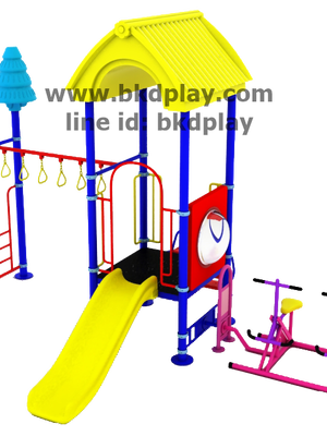 ชุดหอสไลด์80 +ม้าโยกบัดดี้+ห่วงโหน เครื่องเล่นสนามกลางแจ้ง เหล็ก ของเล่น สั่งทำ 10-20 วัน