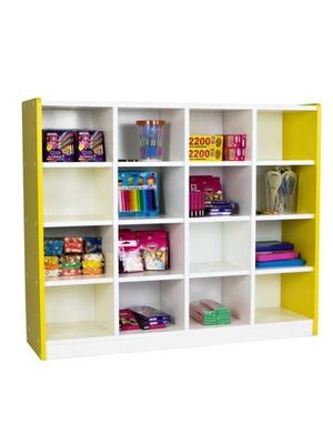 ชั้นใส่ของคุณหนู 16 ช่อง , เฟอร์นิเจอร์ไม้ , เฟอร์นิเจอร์เด็ก ,ชั้นวางหนังสือ , ชั้นไม้ ตู้ไม้ ขนาด: 30 x 108 x 90 ซม.