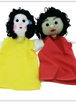 1310 หุ่นกระบอกมือ เจ้าเงาะ-รจนา ของเล่นเสริมพัฒนาการ ,ของเล่นเสริมทักษะ,ของเล่นเด็ก, สื่อการสอนอนุบาล