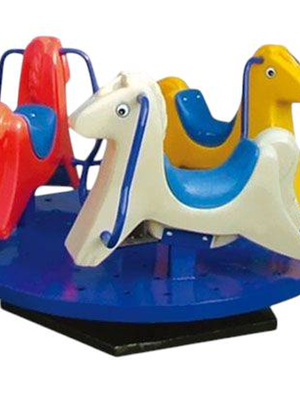 เครื่องเล่นสนามกลางแจ้ง ในร่ม ม้าหมุนน้อย 3 ที่นั่ง สินค้าพร้อมส่ง ขนาด 115 x115x 78 ซม.