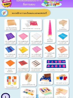 cattalog แคตตาล็อก สื่อการสอนอนุบาล มอนเตสเซอรี่ ของเล่นไม้ผลิตในไทย