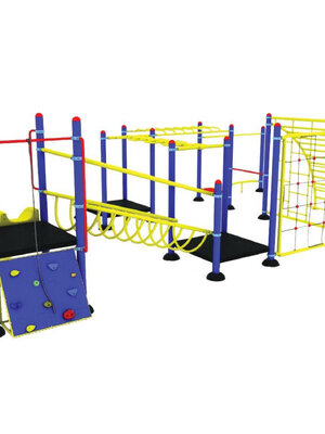 ชุดplayground2 ชุดหอปีนป่ายรวม ADVENTURE, บาร์โหน,ปีนป่าย,เครื่องเล่นสนามกลางแจ้ง,เครื่องเล่นสนามแบบเหล็ก,ครุภัณฑ์สนามเด็กเล่น,งบสพฐ,สินค้าผลิตในไทย ขนาด 540 x 990 x 250 ซม.