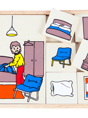 เกมวัดทักษะด้านเหตุผลห้องครัว-ห้องนอน , ของเล่นไม้, ของเล่นเสริมพัฒนาการ, ของเล่นเด็กอนุบาล, สื่อการสอนเด็กอนุบาล