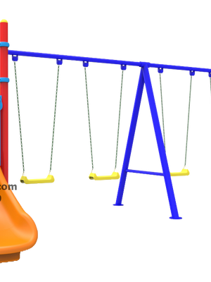 ชุดหอสไลด์-ปีนป่ายอนุบาล-12 เครื่องเล่นสนามเหล็ก เครื่องเล่นสนามกลางแจ้ง ของเล่น สั่งทำ 10-20 วัน ขนาด 290x520x200 ซม.