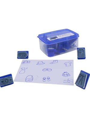 ชุดตรายางแต่งกาย 18 ชิ้น (คละไซส์), ตรายาง ,ตราปั๊ม ,สื่อการสอน, พร้อมส่ง