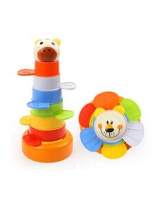 หอคอยสัตว์ซ่อนถ้วยสี 6สี , ตัวต่อ, หอคอย 6 สี, ของเล่นเสริมทักษะการเรียนรู้, ของเล่นเสริมพัฒนาการเด็กอนุบาล, สื่อการสอนปฐมวัย, พร้อมส่ง