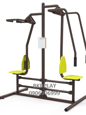 เครื่องบริหารกล้ามเนื้อแขน-หัวไหล่ (แบบดึง-ดันยกตัว) เครื่องออกกำลังกาย, กลางแจ้ง, ลานกีฬา, อเนกประสงค์, สนามกีฬา