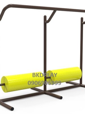 บริหารขา-สะโพก (แบบถังกลิ้งคู่) เครื่องออกกำลังกาย, กลางแจ้ง, ลานกีฬา, อเนกประสงค์, สนามกีฬา