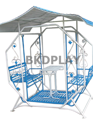 ม้านั่งมีหลังคาเหลี่ยม4ที่นั่ง, ที่นั่งในสวนสาธารณะ เทศบาล หมู่บ้าน เครื่องเล่นสนามกลางแจ้ง , เครื่องเล่นสนามแบบเหล็ก, OutdoorPlayground, ราคาโรงงาน