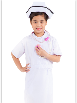 1313 เครื่องแบบพยาบาล พร้อมหมวก ของเล่นเสริมพัฒนาการ ,ของเล่นเสริมทักษะ,ของเล่นเด็ก, สื่อการสอนอนุบาล