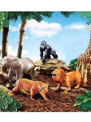 ชุดสัตว์ป่าจัมโบ้ ในชุดมี 5 ชิ้น, ของเล่นเสริมทักษะ,ของเล่นเสริมพัฒนาการเด็ก, สือการสอนครูปฐมวัย, พร้อมส่ง