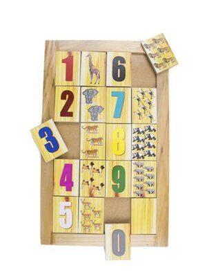 ชุดถาดไม้จับคู่ตัวเลขกับจำนวนสัตว์ 20 ชิ้น สื่อการสอนอนุบาล,ปฐมวัย,ของเล่นเสริมพัฒนาการ, ของเล่นเสริมทักษะ