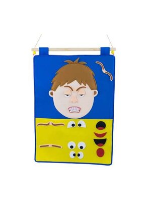 แผงผ้าการเรียนรู้อารมณ์ผู้ชาย สื่อการสอนอนุบาล,ปฐมวัย,ของเล่นเสริมพัฒนาการ, ของเล่นเสริมทักษะ