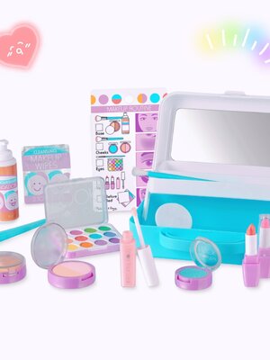 กระเป๋าเครื่องสำอางจำลอง,เซ็ทอุปกรณ์แต่งหน้าเด็ก,ของเล่นแต่งหน้า,Makeup Kit Play Set,กระเป๋าอุปกรณ์แต่งหน้า,ของเล่นบทบาทสมมติ,ของเล่นเสริมพัฒนาการ,สื่อการสอนอนุบาลพร้อมส่ง